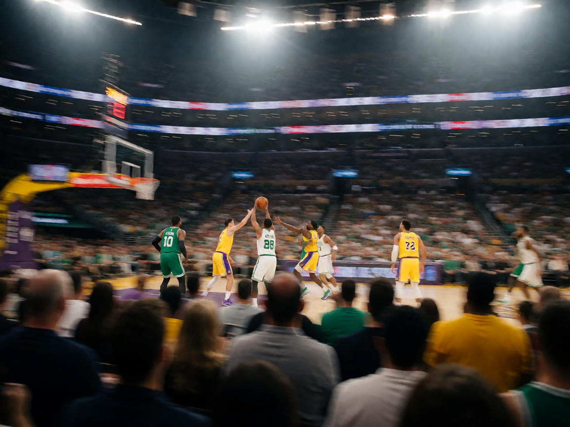 NBA季后赛激烈对抗场景